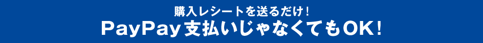 購入レシートを送るだけ!PayPay支払いじゃなくてもOK!