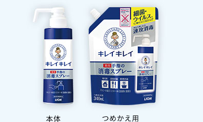 キレイキレイ 薬用手指の消毒スプレー