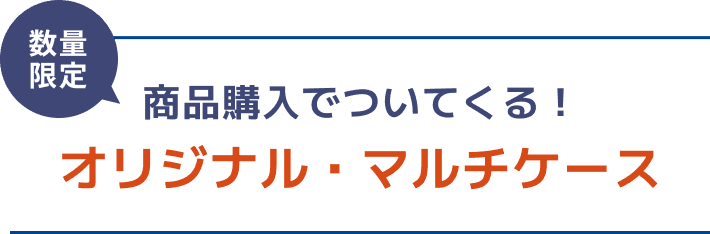 数量限定 商品購入でついてくる オリジナル・マルチケース